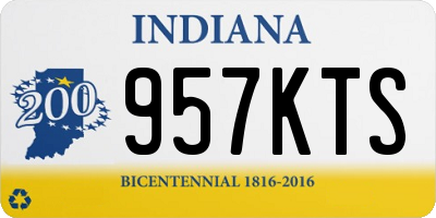 IN license plate 957KTS