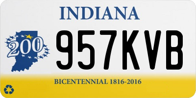 IN license plate 957KVB