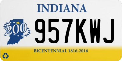 IN license plate 957KWJ