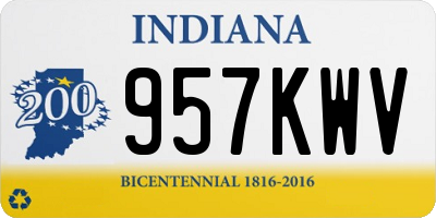IN license plate 957KWV