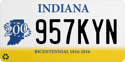 IN license plate 957KYN