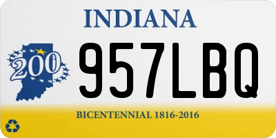 IN license plate 957LBQ