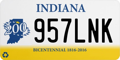 IN license plate 957LNK