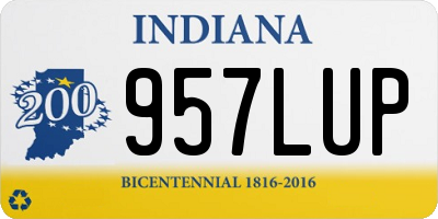 IN license plate 957LUP