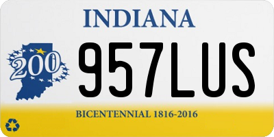 IN license plate 957LUS