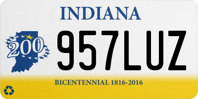 IN license plate 957LUZ