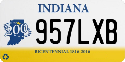 IN license plate 957LXB