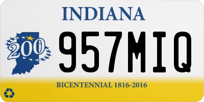 IN license plate 957MIQ