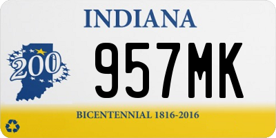 IN license plate 957MK