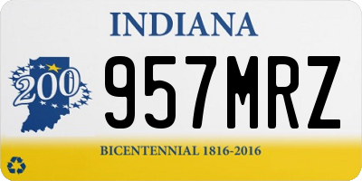 IN license plate 957MRZ