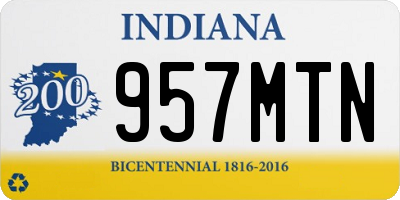 IN license plate 957MTN