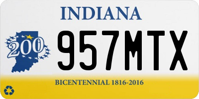 IN license plate 957MTX