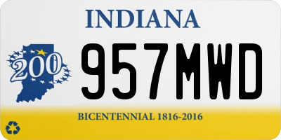 IN license plate 957MWD