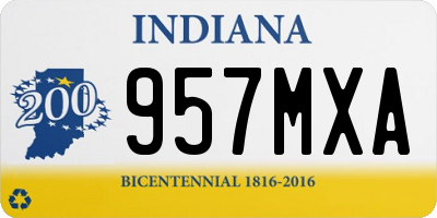 IN license plate 957MXA