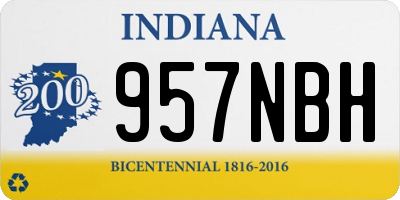 IN license plate 957NBH