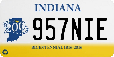 IN license plate 957NIE