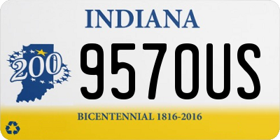 IN license plate 957OUS