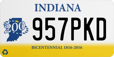 IN license plate 957PKD