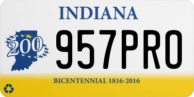 IN license plate 957PRO
