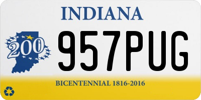 IN license plate 957PUG