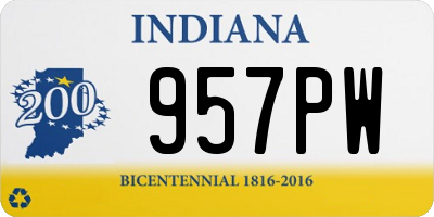 IN license plate 957PW