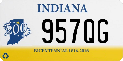 IN license plate 957QG