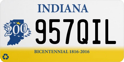 IN license plate 957QIL