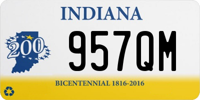 IN license plate 957QM