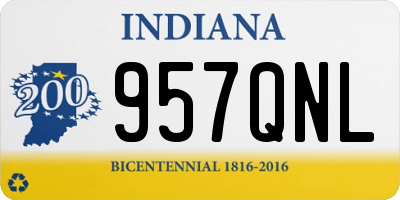 IN license plate 957QNL