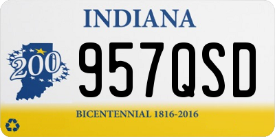 IN license plate 957QSD