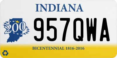 IN license plate 957QWA