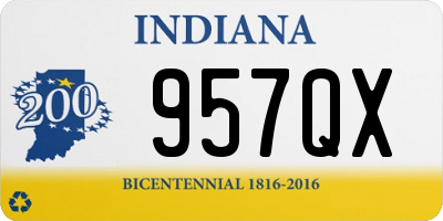 IN license plate 957QX
