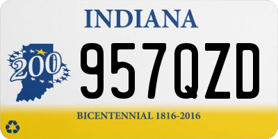 IN license plate 957QZD