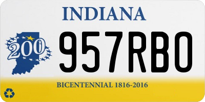 IN license plate 957RBO