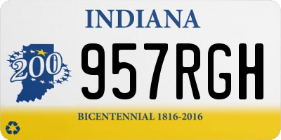 IN license plate 957RGH