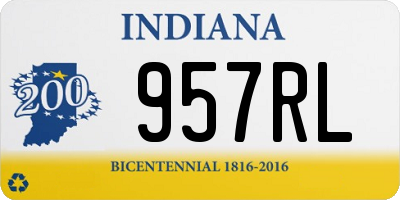 IN license plate 957RL