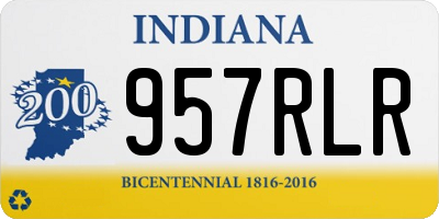 IN license plate 957RLR