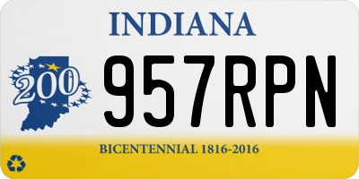 IN license plate 957RPN