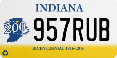 IN license plate 957RUB