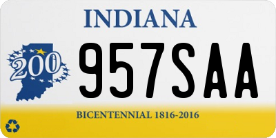 IN license plate 957SAA