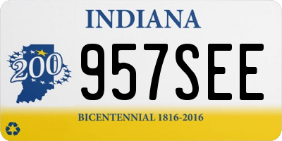 IN license plate 957SEE