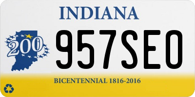 IN license plate 957SEO