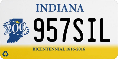 IN license plate 957SIL