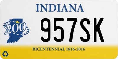 IN license plate 957SK