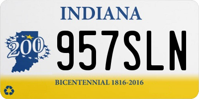 IN license plate 957SLN
