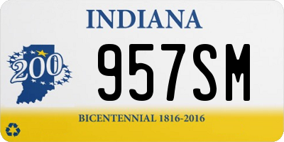 IN license plate 957SM