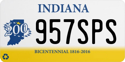 IN license plate 957SPS