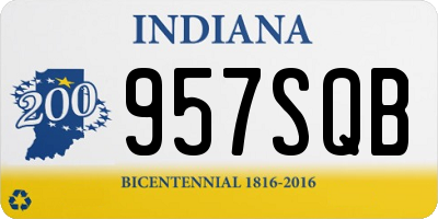 IN license plate 957SQB