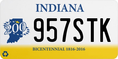 IN license plate 957STK