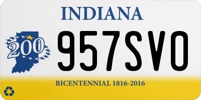 IN license plate 957SVO